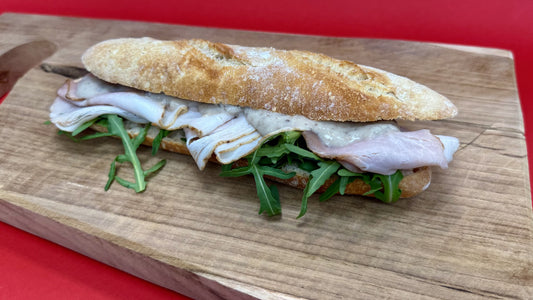 Broodje warmvlees met champignon-truffelsaus